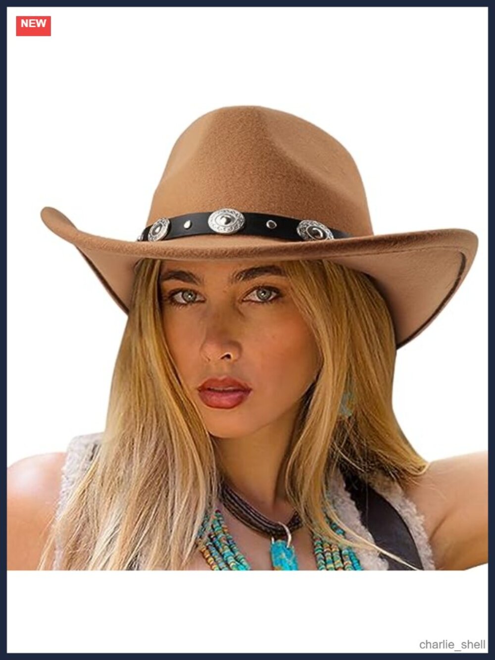 Felt Wide Brim Western Cowboy Hat Belt Buckle Retro Panama Unisex